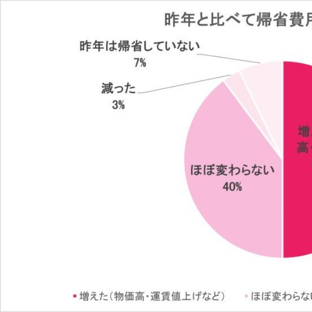 帰省費用の変化（提供画像）