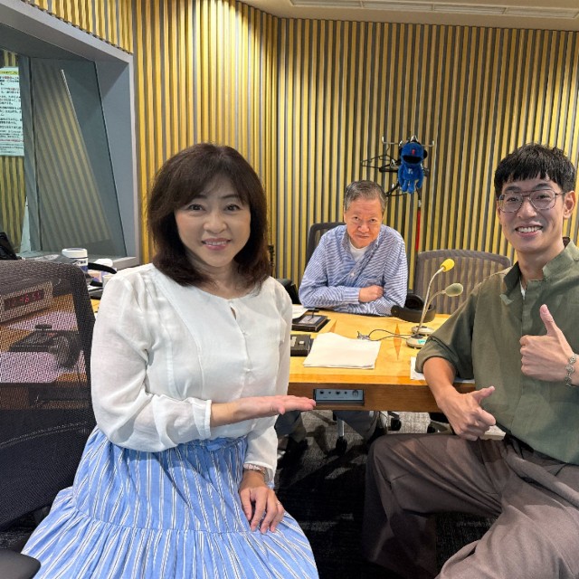 2026年8月31日、ニッポン放送「高田文夫のラジオビバリー昼ズ 」にゲスト出演した中島歩さん（右）（同番組公式Xから）