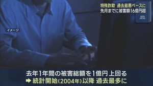 特殊詐欺の被害額が１６億円超　宮城県で過去最多の被害額