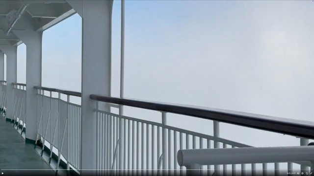 しぶきで目の前は真っ白に！ 「おがさわら丸」からの一枚（画像提供：白衣鉄道さん）