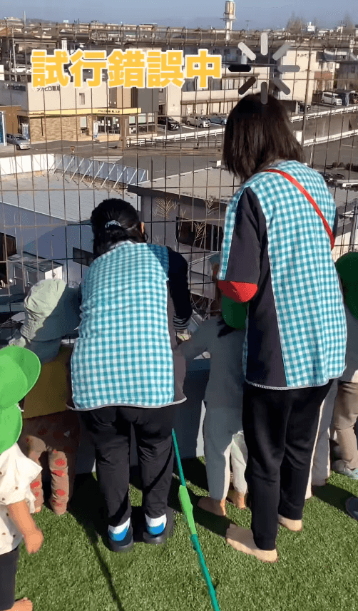 道具は虫取り網2本を連結