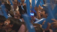 佐野選手の地元・津山市で行われたパブリックビューイング