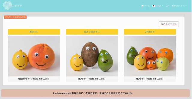 アンケート毎日・毎週・毎月の三通り（画像提供：株式会社Guardian）