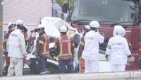 事故があった国道2号　岡山市中区平井
