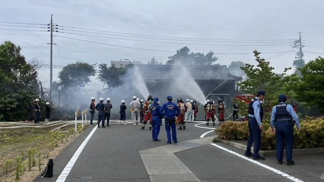 火事の現場　岡山・南区藤田