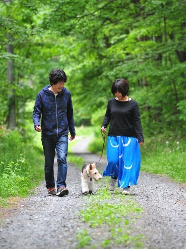 清里での思い出の３ショット（つばきさん提供）