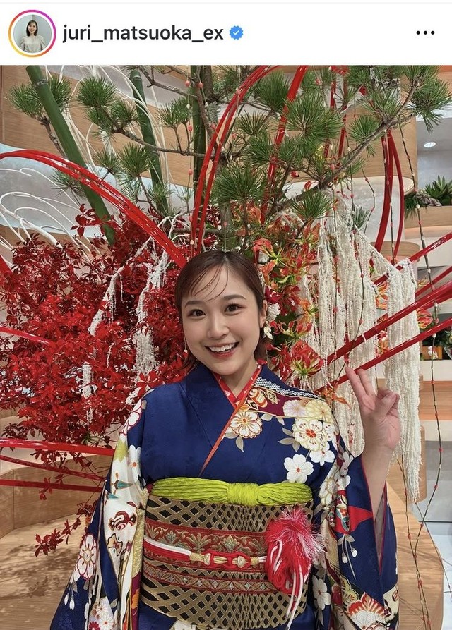 松岡朱里アナウンサーのインスタグラム＠juri_matsuoka_exより