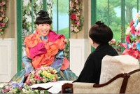 「徹子の部屋」に出演する坂口涼太郎（奥）と黒柳徹子＝テレビ朝日提供