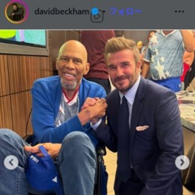 デヴィッド・ベッカムのインスタグラム＠davidbeckhamより