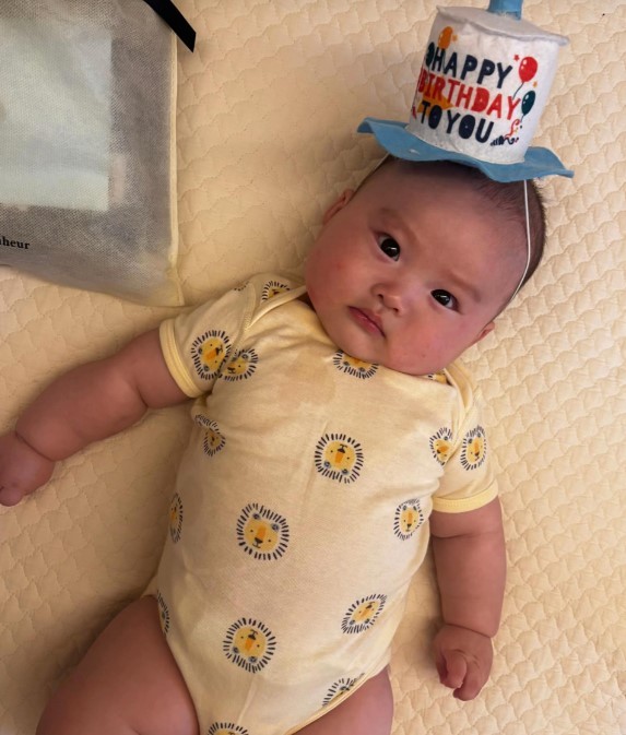 生後4カ月のころの、ムチムチてんころ君（提供：＠tenko_ro719さん）
