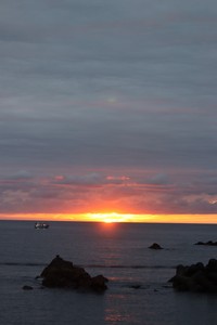 「温泉もあって海も夕日も見えてすごくいいところだったので是非……！」と投稿した写真／六六36さん（@36_RokuRoku_）提供