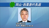 西粟倉村町選挙の投票率は過去最低の84.69パーセント　現職が3選果たす　岡山