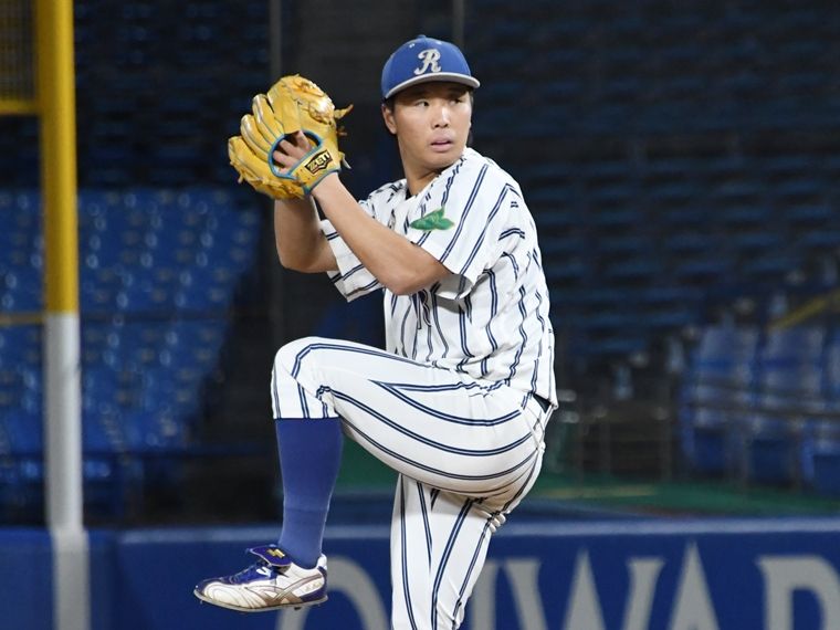 野球 - 立正大・樫村佳歩 松坂大輔さんを彷彿させるワインドアップで2 