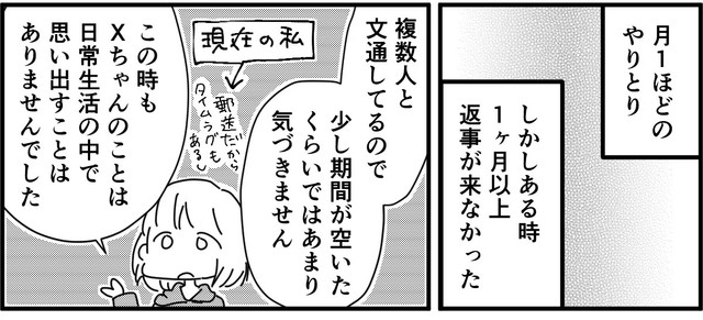 ある時、急に連絡が途絶えるXちゃん（たかはし志貴さん提供）