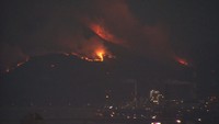 岡山市南区で山火事　23日午後6時40分ごろ