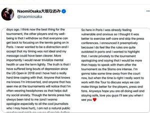 最善の答えにストレス感じる　大坂なおみのコメント全文