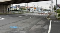 事故の現場（岡山市南区植松）