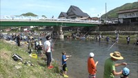 こどもの日にマス釣り大会　高梁川に約3000匹を放流　岡山・新見市