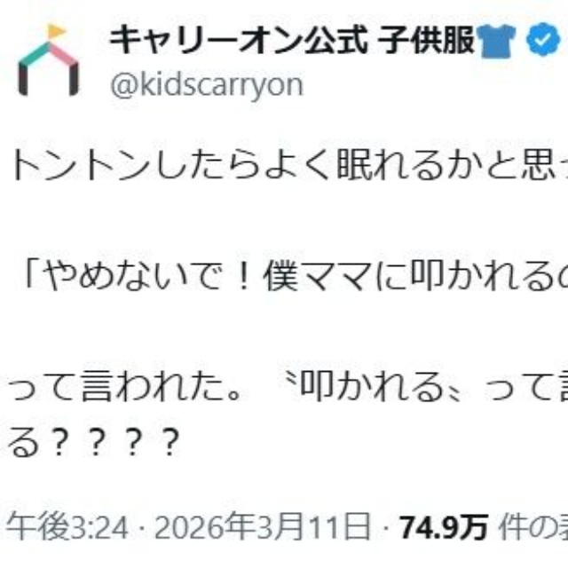 関連ポストより。息子さんは嫌がってはいなかった様子。 ※キャリーオンの公式Xより抜粋