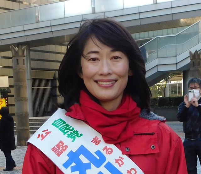 丸川珠代氏＝東京・恵比寿駅前