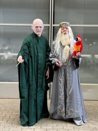 ヴォルデモートとも一緒に撮影しました。