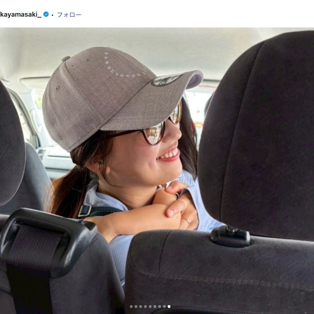 MBSの山崎香佳アナウンサー「姪に癒された沖縄　家族3世代旅行でした」（本人の公式インスタグラムから）