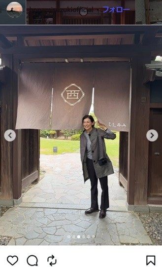 鈴木保奈美のインスタグラム＠honamisuzukiofficialより