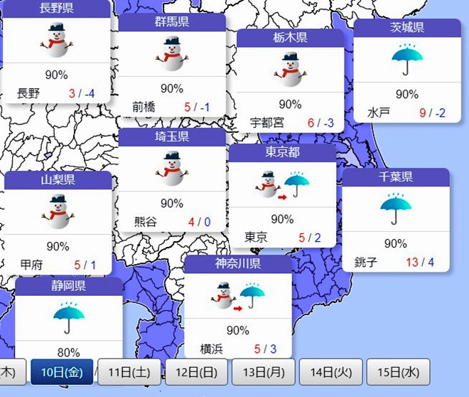 Weather Forecast Tokyo - Japan (Kanto) : free 15 day weather