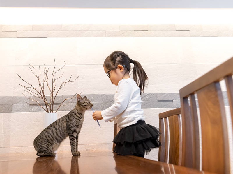 おやつを与えるりっちゃん