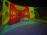 ブラックサンダーの具材になったようなプロジェクションマッピング（特別に許可を得て撮影しています）