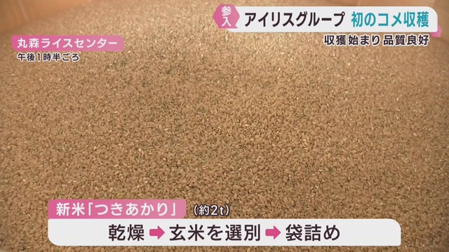 農業参入のアイリスグループ　米を初めて収穫　宮城・丸森町