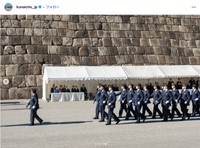 天皇、皇后両陛下と長女愛子さま、皇宮警察創立140周年記念年頭視閲式に出席（宮内庁公式インスタグラムから）