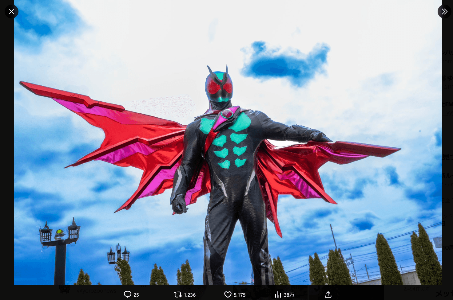 仮面ライダーゼッツの公式X（@zeztz7toei）より