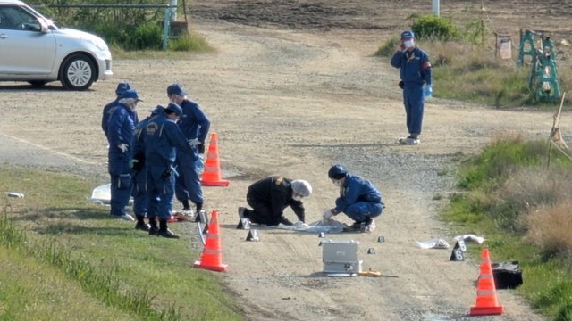 瀬戸内市内の河川敷　視聴者提供　17日