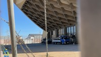 旧香川県立体育館の解体工事再開　(高松市福岡町・10月15日午前8時半ごろ）