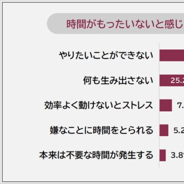 時間がもったいないと感じる理由（提供画像）