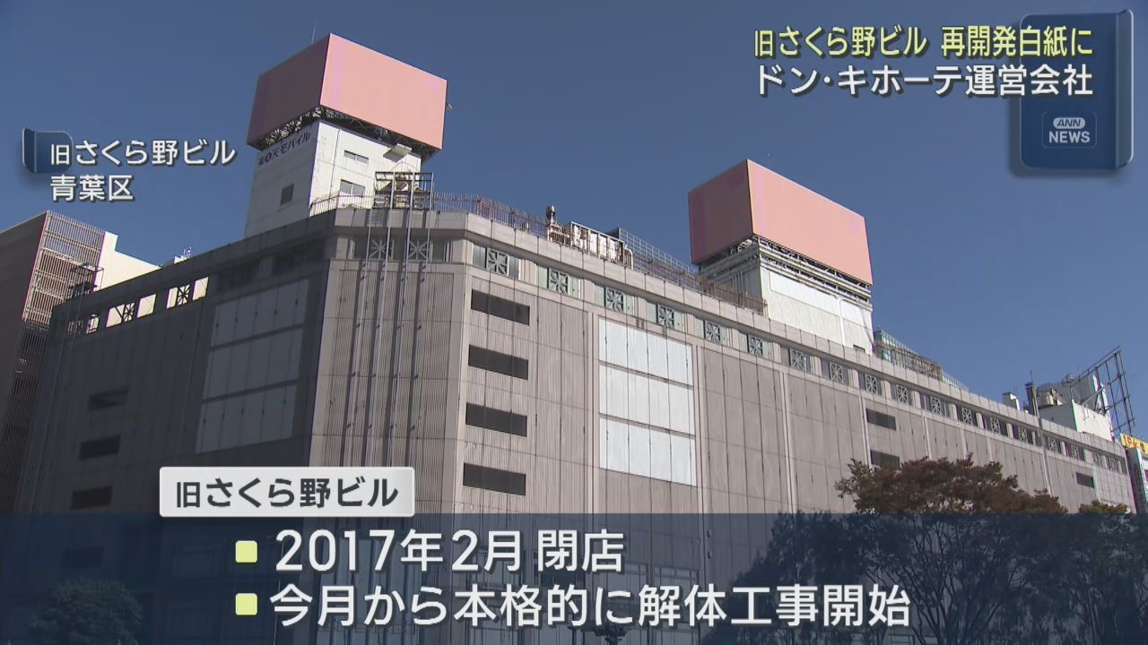 ＪＲ仙台駅前の旧さくら野ビル　再開発が白紙に