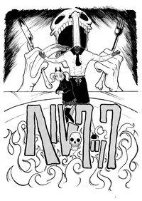 「ジャンプSQ.」の新人漫画賞で入選を果たした「ヘルクック」　(C)細見ジダ/集英社