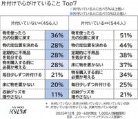 片付けで心がけていること（提供画像）