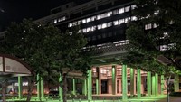 「世界禁煙デー」に合わせて岡山県庁をライトアップ