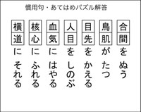 慣用句あてはめパズル解答