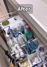 片付け後の棚／くり子さん（@kuriko_kurashi）提供