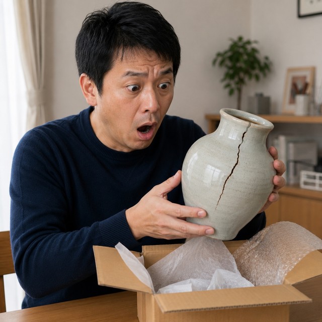 せっかく買ったのに割れてる！　※この画像はAdobe Fireflyで作成したイメージです