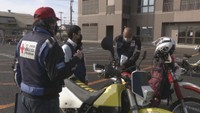 地域の防災士会や日本赤十字社香川県支部のレスキューサポートバイク隊と合同で訓練