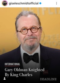 Gary Oldman & Gisele Schmidt (@giseleschmidtofficial)のインスタグラムより