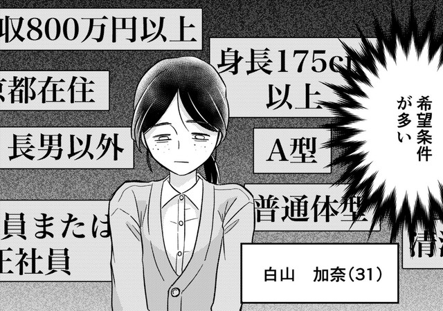 真面目で控えめな感じの人なのになんでこんなに希望条件が多いの…（井原タクヤさん提供）