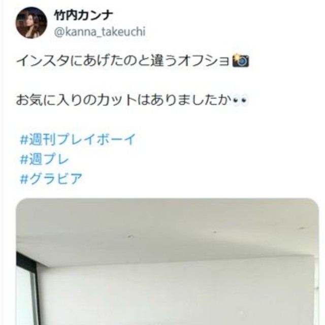 竹内カンナのX(旧ツイッター)＠kanna_takeuchiより