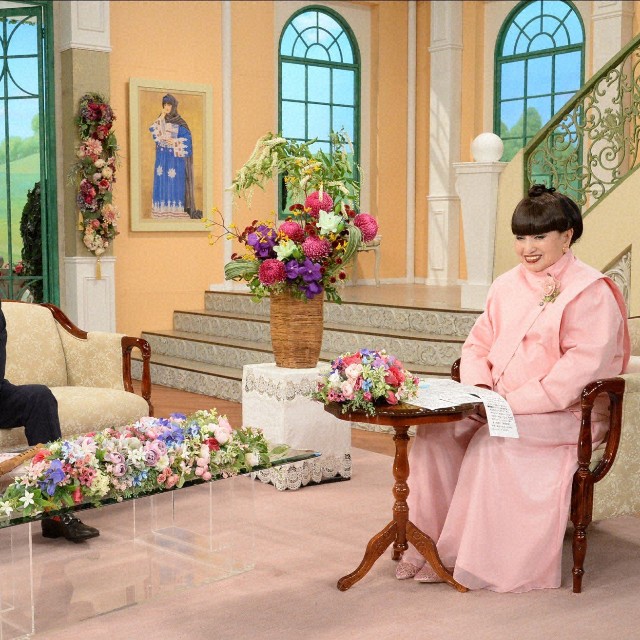 「徹子の部屋」  (右から)黒柳徹子、田中健＝テレビ朝日提供