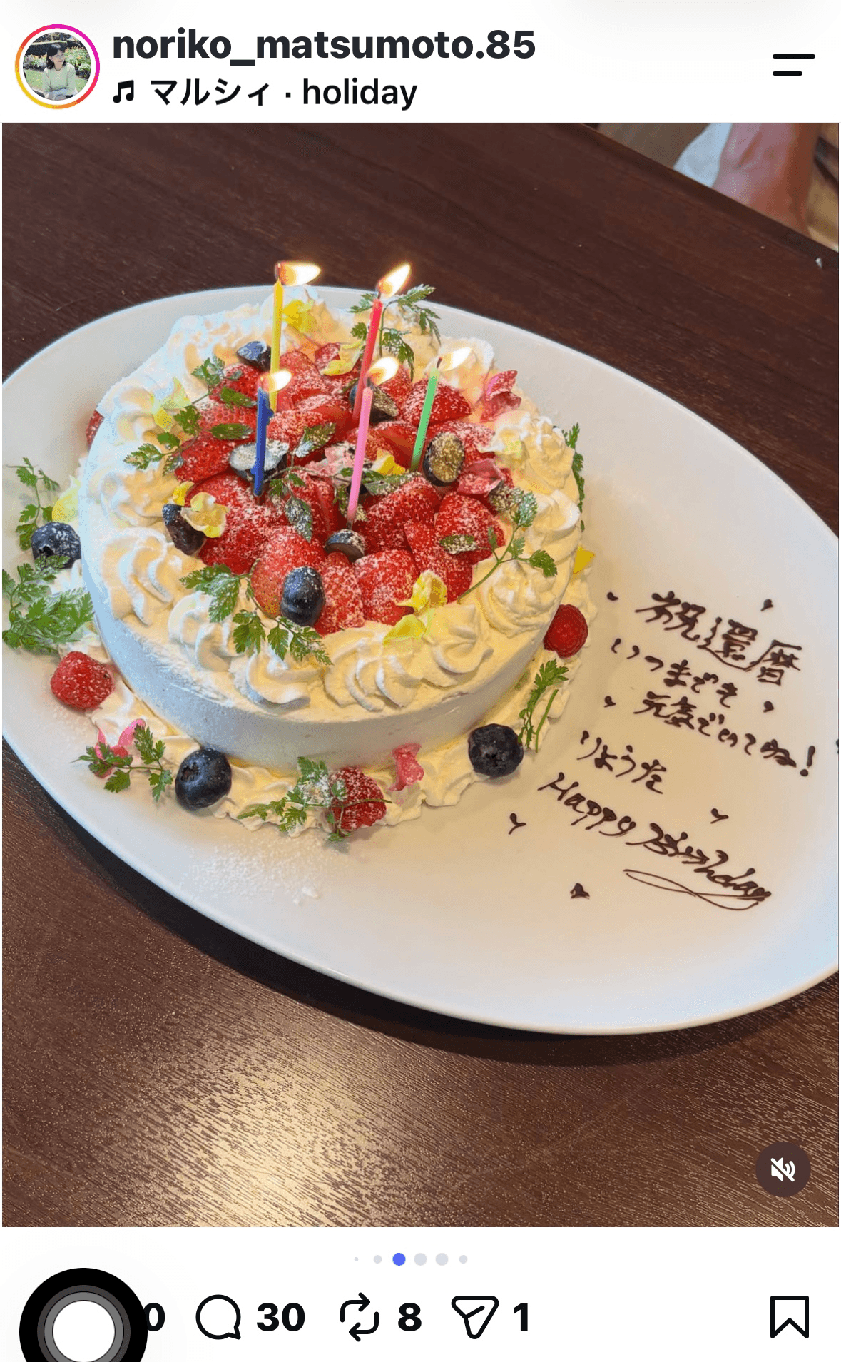 松本典子（@noriko_matsumoto）さんのインスタグラムより