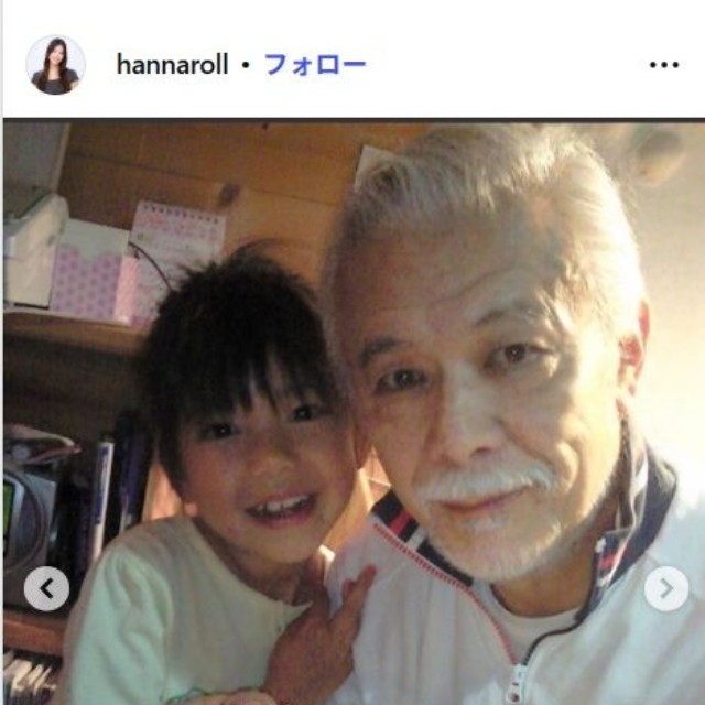 眞木花のインスタグラム@hannarollより　父・マイク眞木65歳の誕生日